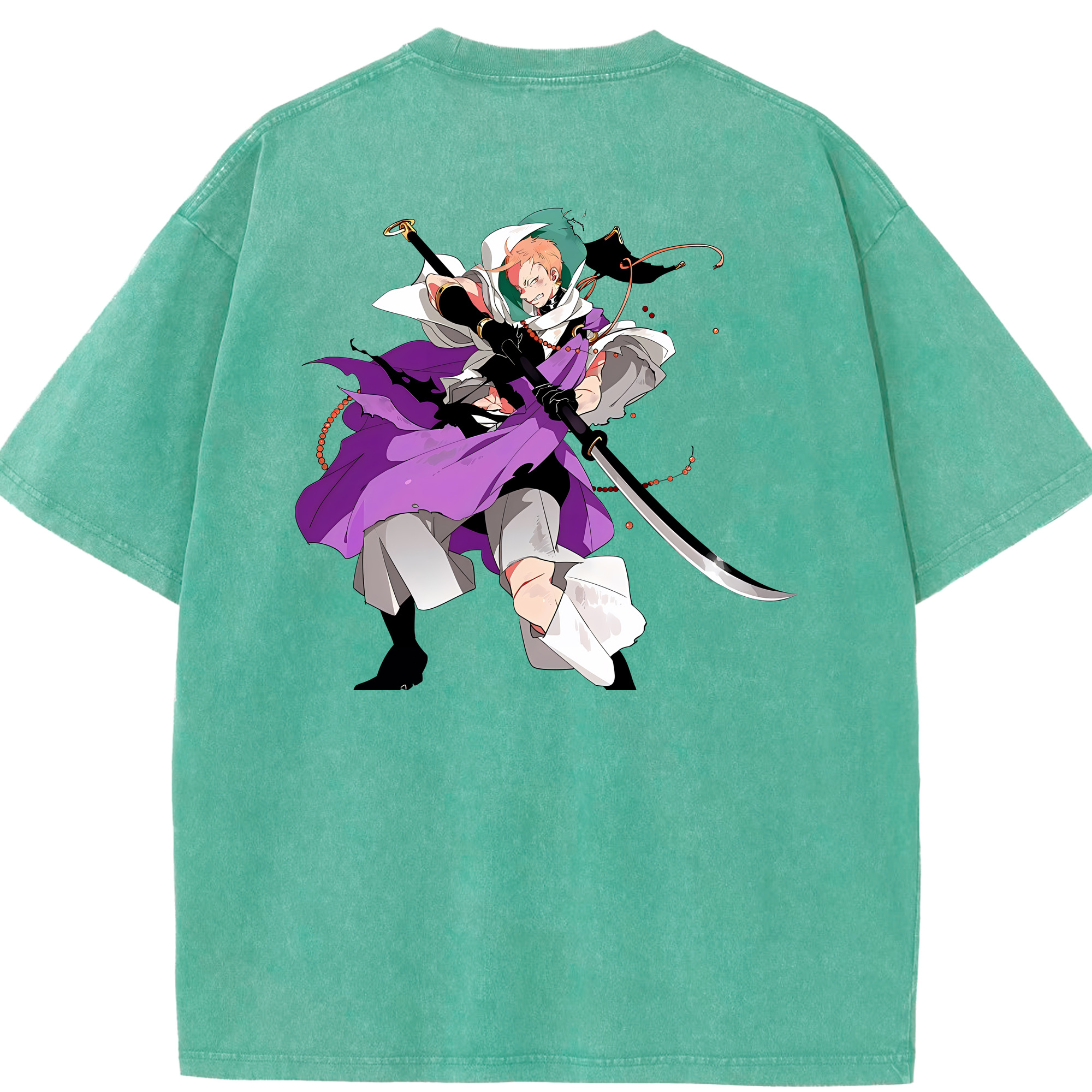 （画像用） 刀剣乱舞 Touken Ranbu 綿100% ヴィンテージ風 半袖Tシャツ（背面プリント）